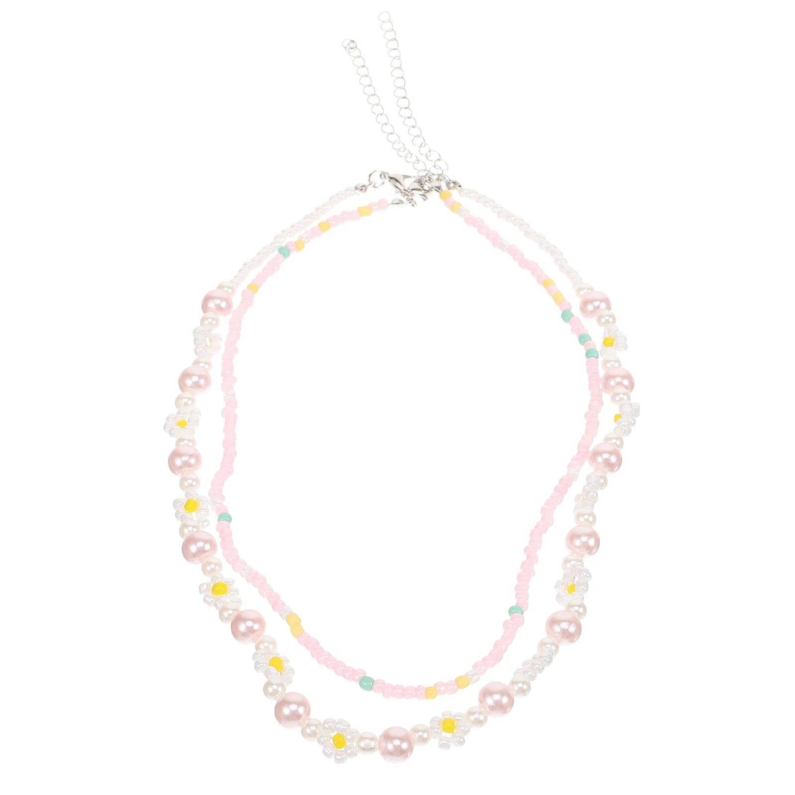 

Little Flower Necklace Choker Necklaces for Women Beaded Rhinestone Chain Fashionable and Versatile