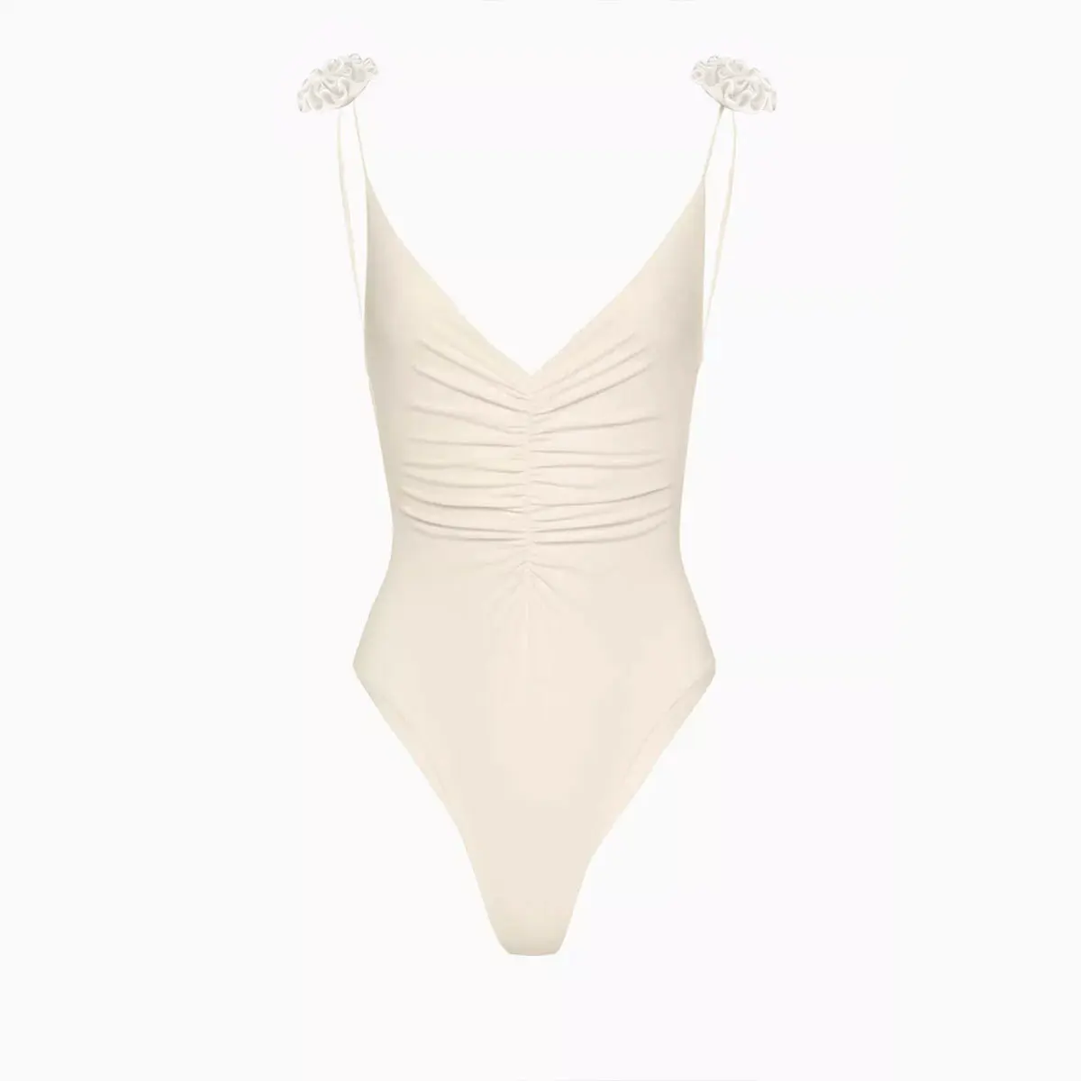 2025 موضة جديدة الحمالات قطعة واحدة ملابس السباحة تنورة ملابس السباحة ثلاثية الأبعاد الأزهار ملابس النساء الطيات ثوب السباحة بحر ارتداءها