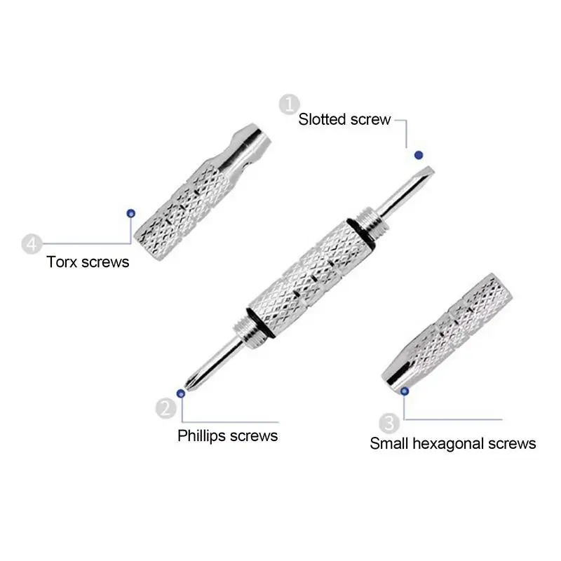 4-in-1 Portable Screwdriver Eyeglass Sunglass Watch Repair Screwdriver Set Alloy Steel Mini Hexagonal Screwdriver Hand Tools