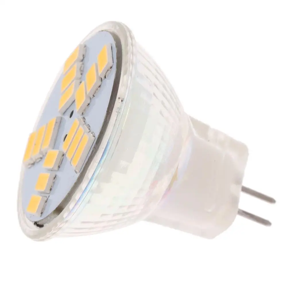 12V MR11 Glass LED Light Bulb Spotlight 5W Ultra Low Power Landscape Lighting for Jewelry Showcase Hotel