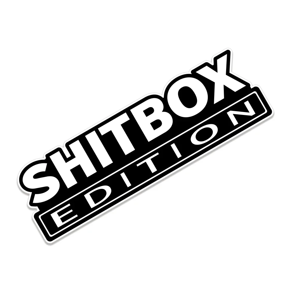 20x6.3cm SHITBOX EDITION Funny Car Stickers Rear Bumper Window Body Decor Creative Style Vinyl Decals Auto Tuning Accessories