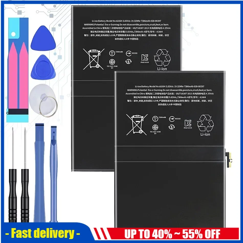 

7306mAh Batteries For Apple IPad Pro 9.7 Pro97 A1673 A1674 A1675 Rechargeable Portable Battery