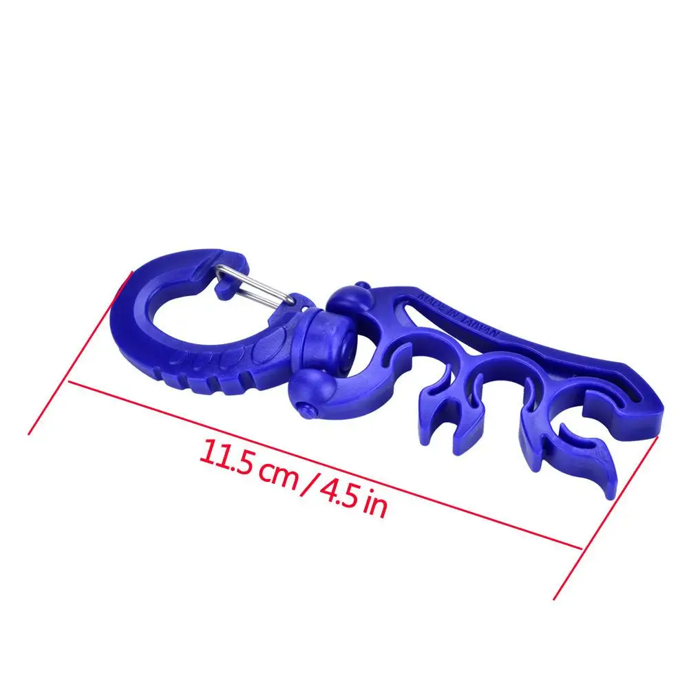 مشبك حامل خرطوم ثلاثي من النايلون المتين بـ 3 ألوان ومثبت قياس منظم لمعدات الغوص