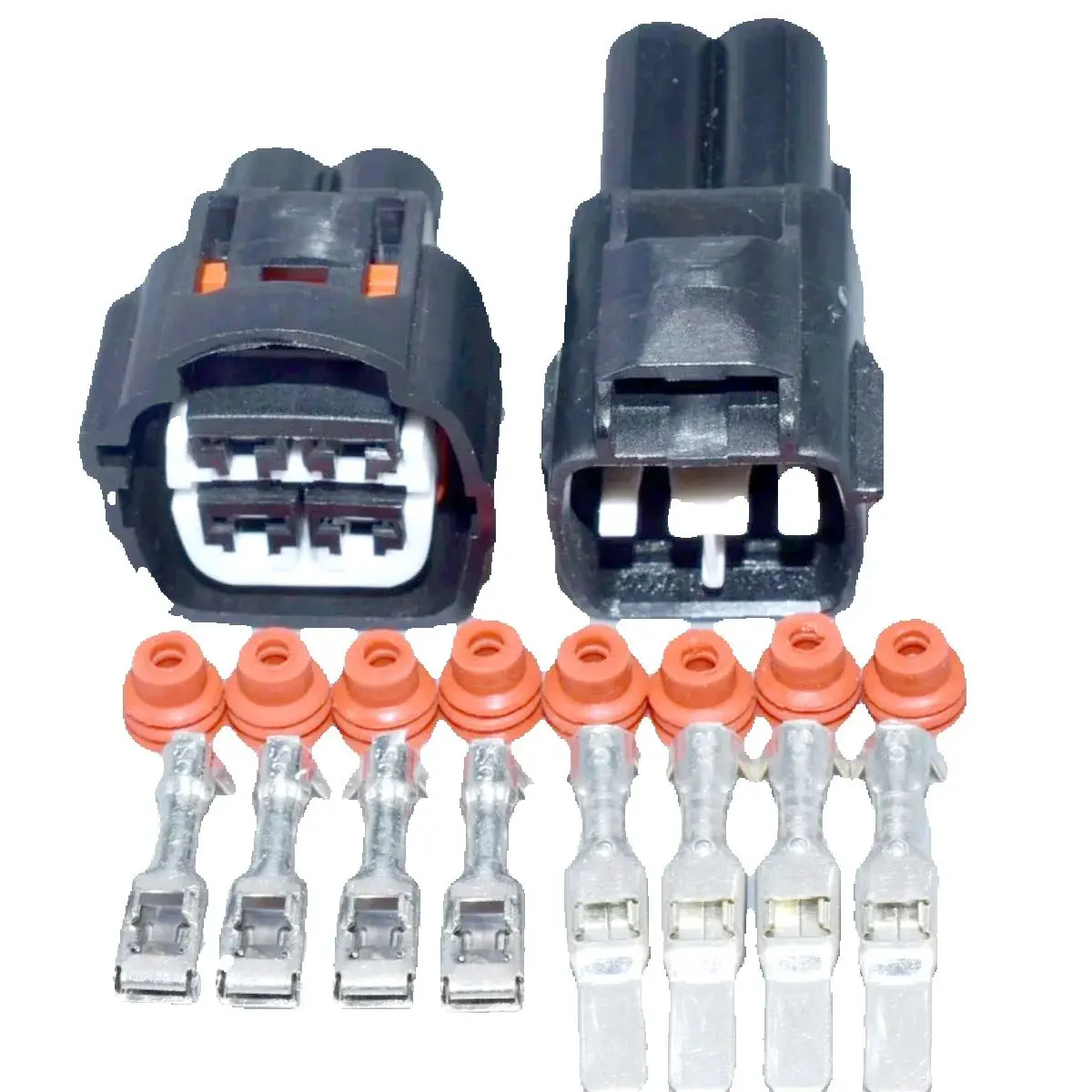 shhworldsea auto socket 4.8mm 7283-7041-40 7282-7041-40 4P Male Female Waterproof Electric Fan Plug Socket Automotive Connector