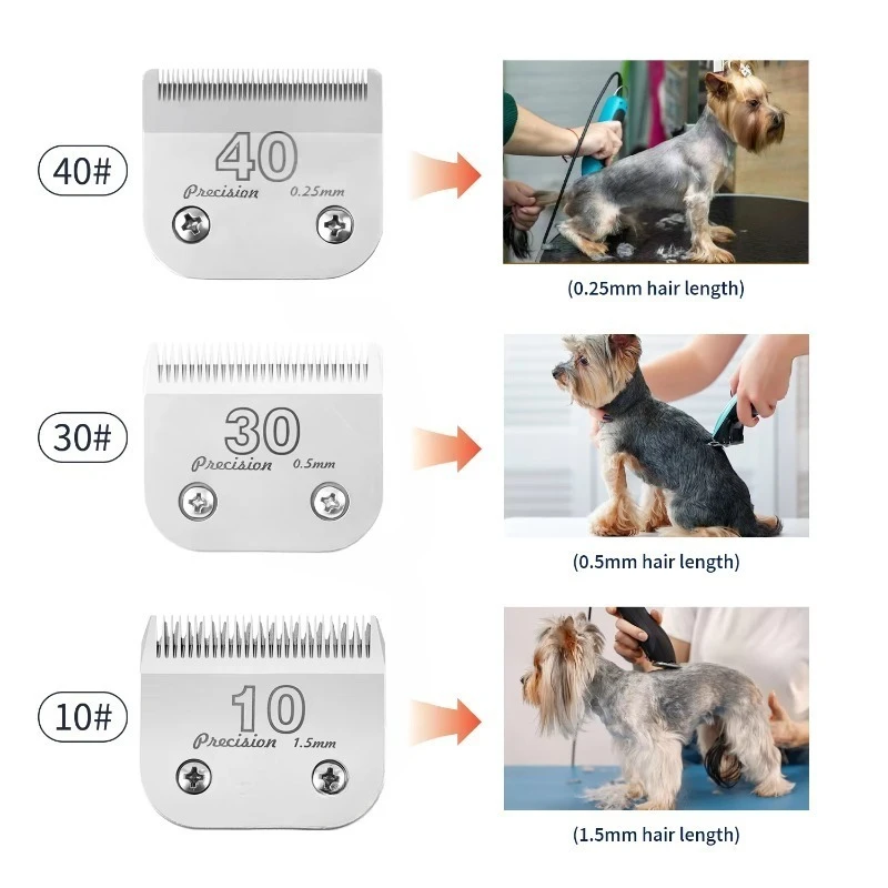 A5 Clipper Blades 10# 30# 40# 3F 4F 5F 7F Dogs Pet Hair Cutting Replacement Blades Professional Detachable Blade Dog Grooming view 3