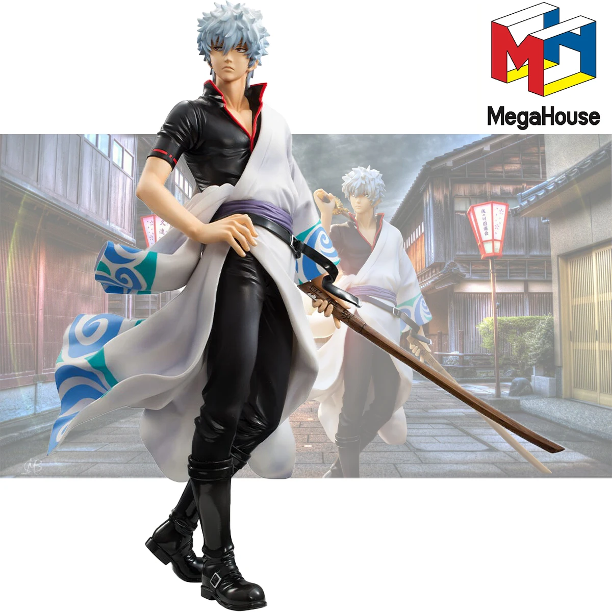 

In Stock Original MegaHouse Prepainted G.E.M. Gintama Sakata Gintoki Benisakura Ver. Anime Figure Model Decoration Collection