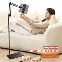 Adjustable Tablet Floor Stand Universal Rotatable Metal Tablet Holder Multi-Purpose Non-tilting Bedside Bracket