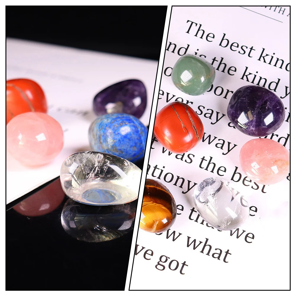 

7Pcs Crystal Stone Adorn Beautiful Appearance Easy Clean Massaging Gift Natural Crystal Stone Small Gift Unique Decoration