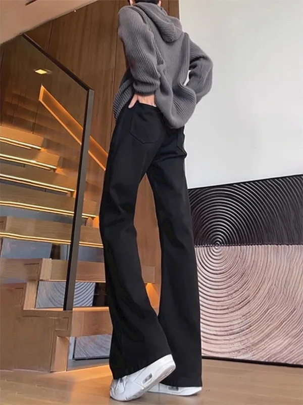 

Slim Fit Bla Knife Denim Jeans Men's Sle Spring Autumn American Casual Pants High Waist Straight Leg Long Trousers