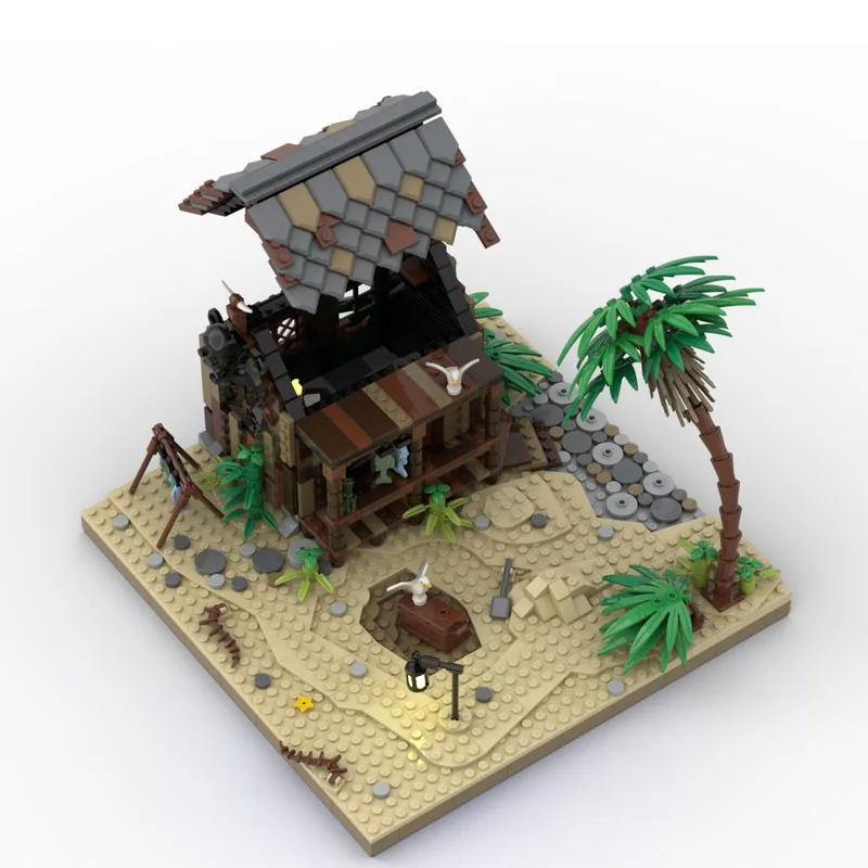 920 パーツモデルビルディングブロック漁師の小屋キットブロックセルフロックレンガ誕生日クリスマスホリデーギフト MOC- 118146