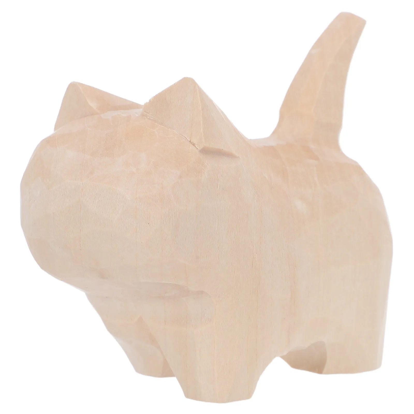 

Набор для творчества: Неокрашенная деревянная миниатюрная скульптура кошки для любителей кошек и коллекционеров, декор для стола, художественный проект