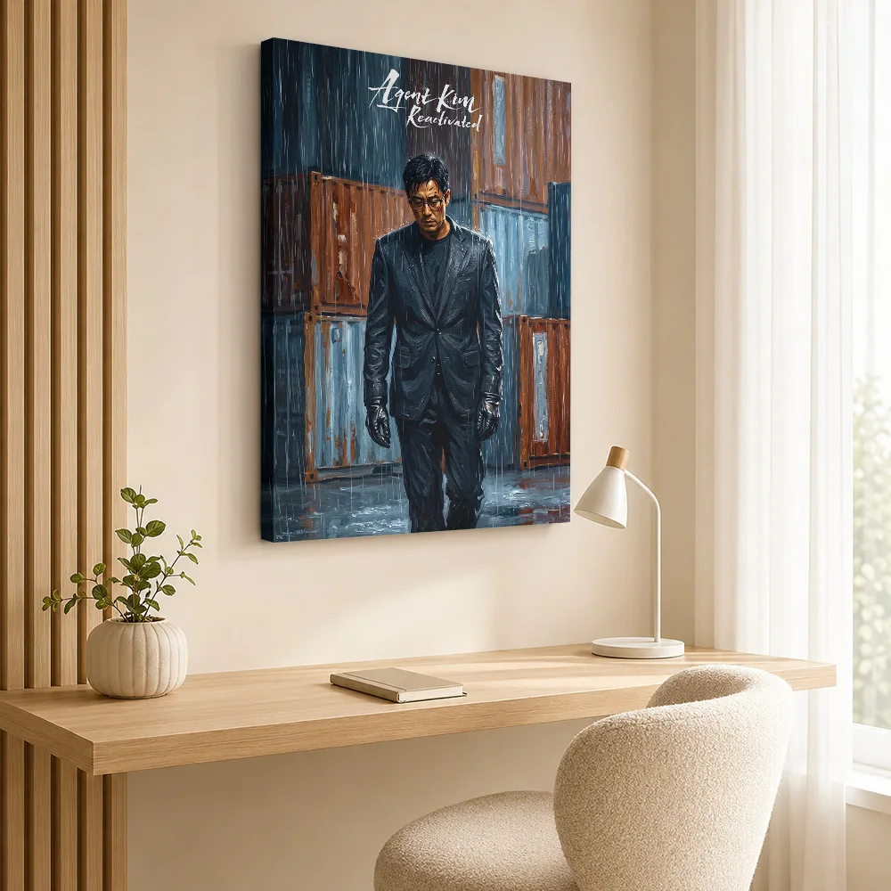 Agent Kim Reactivated Movie Framed Canvas Print Poster Custom Vintage Movie Canvas Wall Art for Living Room Home Theater Decor