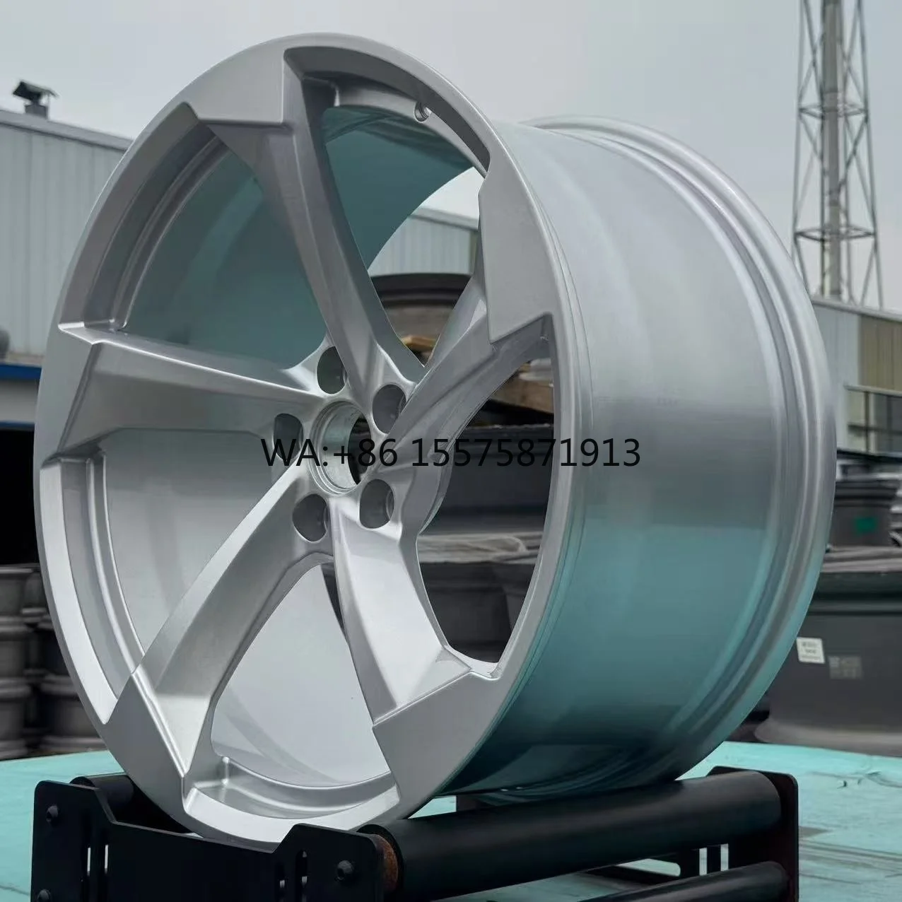 

High Quality Custom 6061-T6 Alloy Wheels 17 18 19 20 21 22 24 Inch 5x112 Silver Passenger Car Rims Monoblock Hubs for Audi
