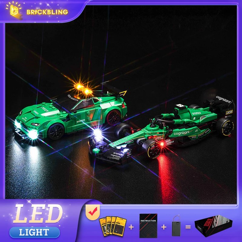 Bakstenen Bling Led Light Model 76925 Is Geschikt Voor Aston Martin Safety Car & Amr23 Geschenken (Inclusief Verlichtingsaccessoires Alleen)