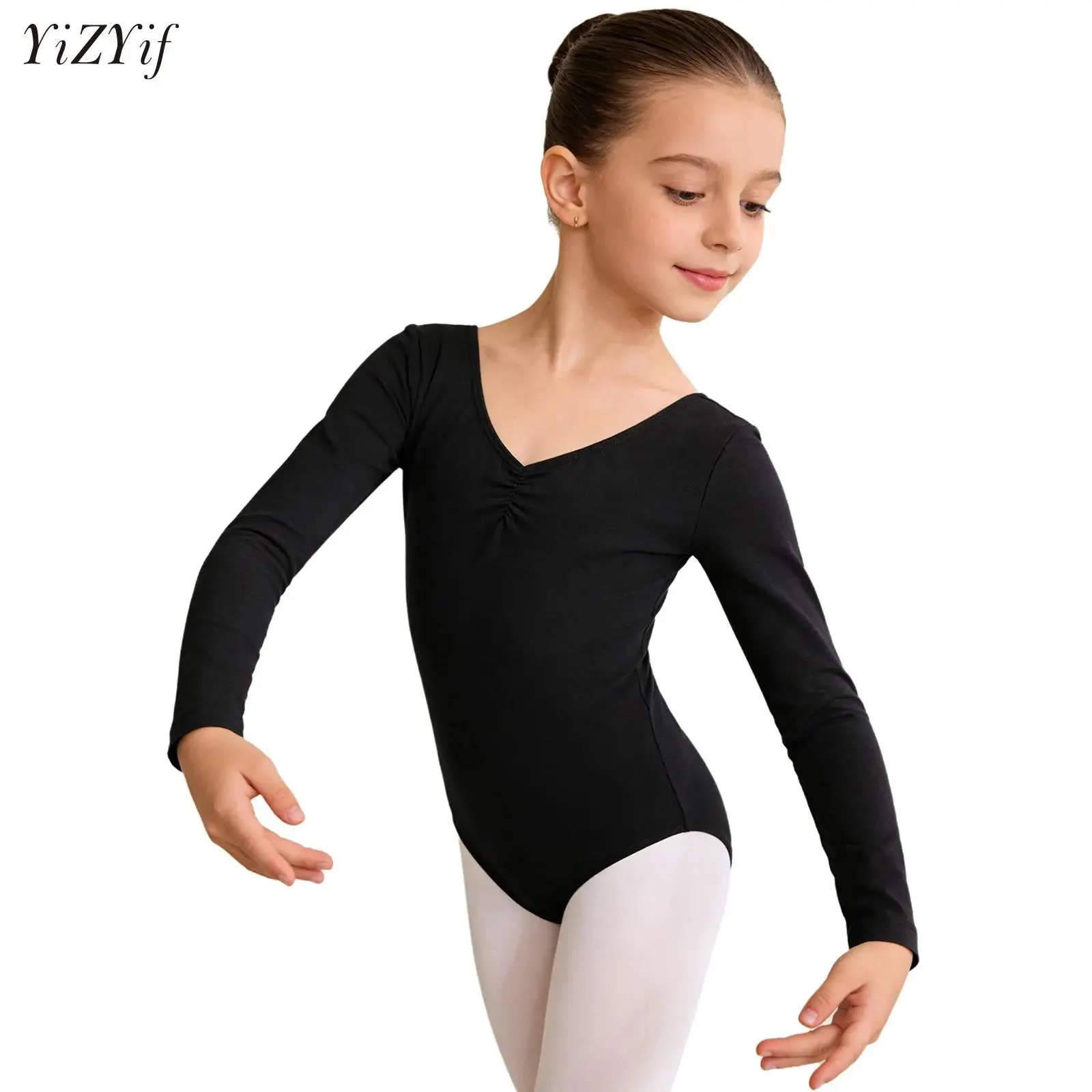 

Girls Fairy Ballet Leotard Dance Tutu Children Jumpsuit Training Clothes Leotard For Gymnastics Skate Princess Long Sleeve Top