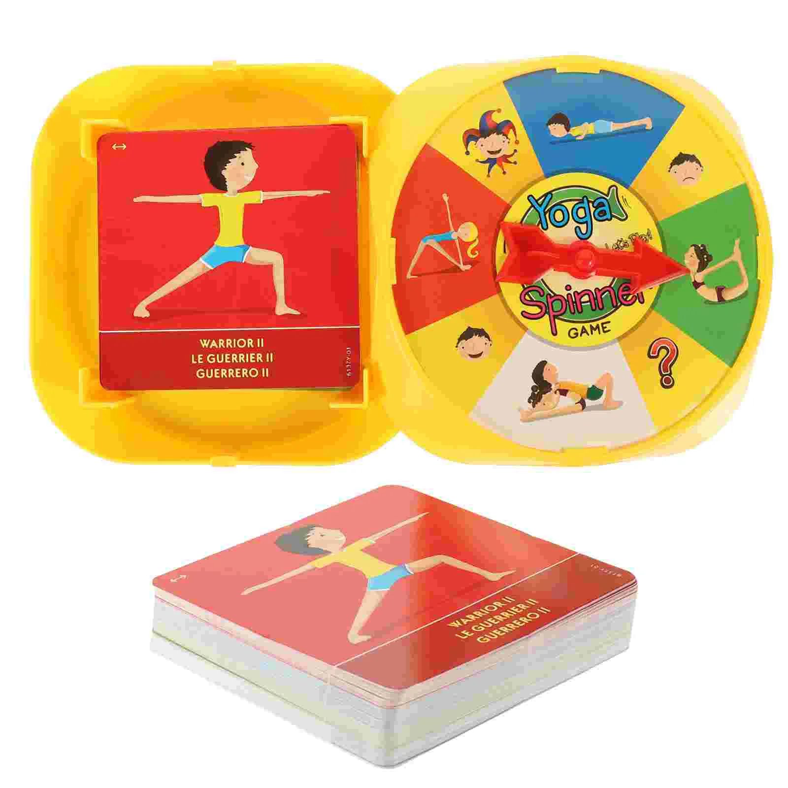 Sports Card Game Kids Educational Children Yoga Pose Checkerboard Table for Family
