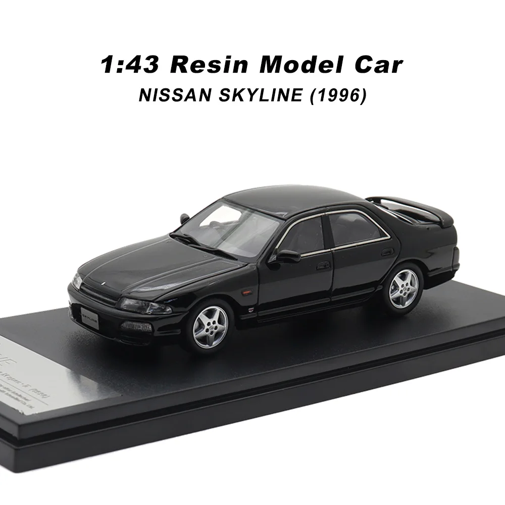 

Приветствующая масштабная модель автомобиля 1:43 для NISSAN SKYLINE (1996), модель автомобиля из смолы, высокая имитация игрушек, коллекция моделей, подарок