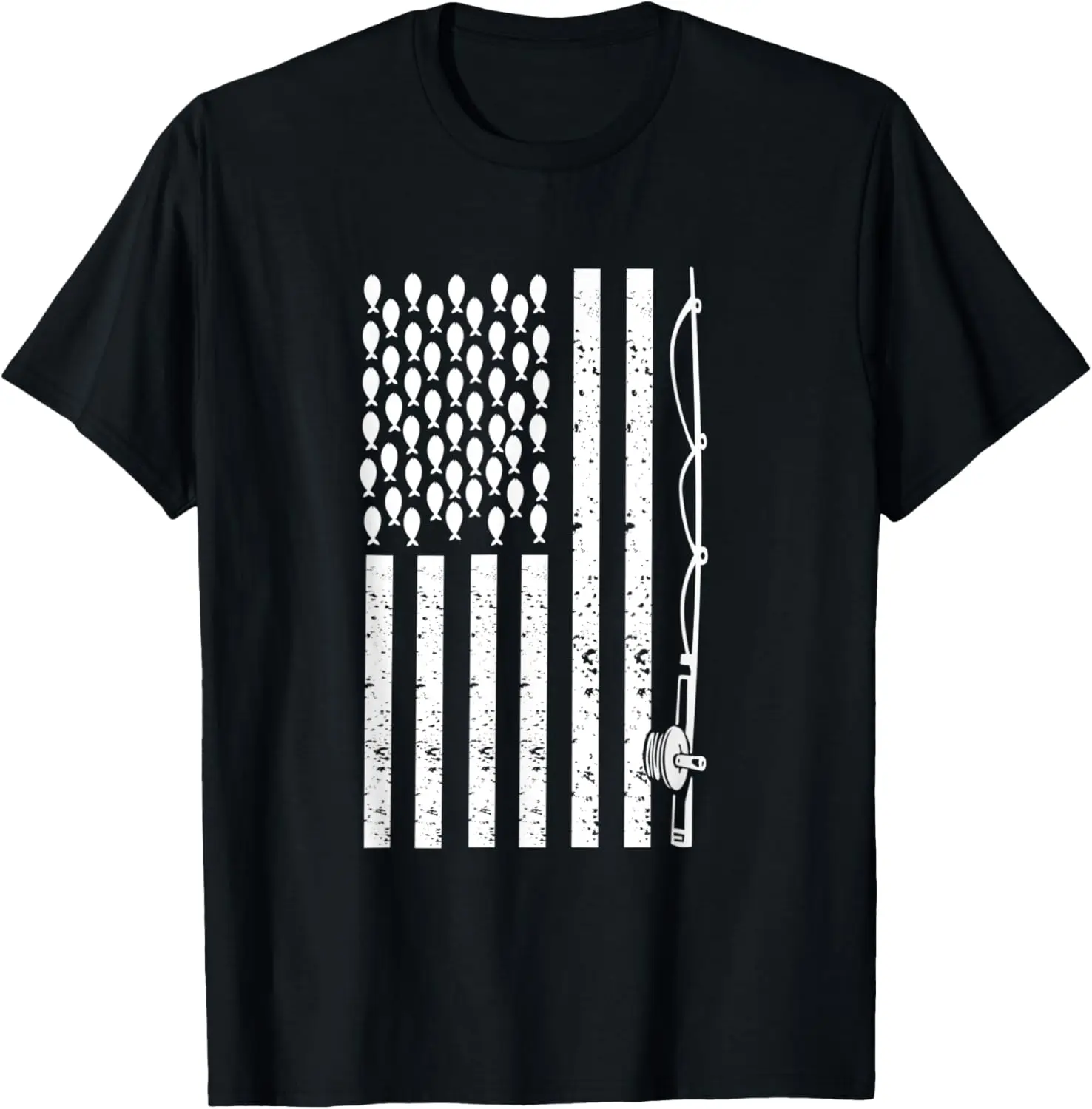 

Fishing Flag in Patriotic USA American Flag men & women T-Shirt