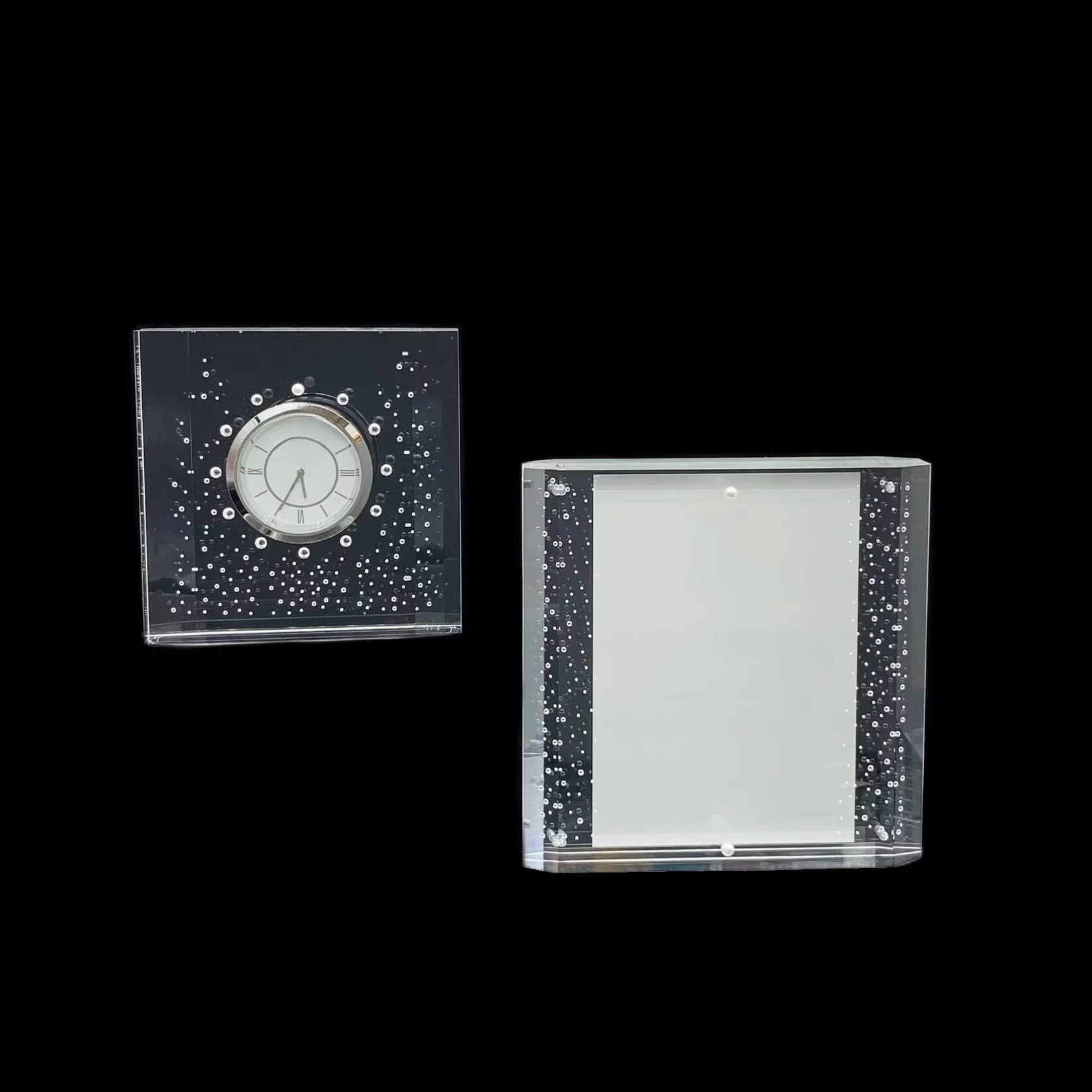Ocean Foam Pearl Clock Photo Frame Set Peripheral Gifts