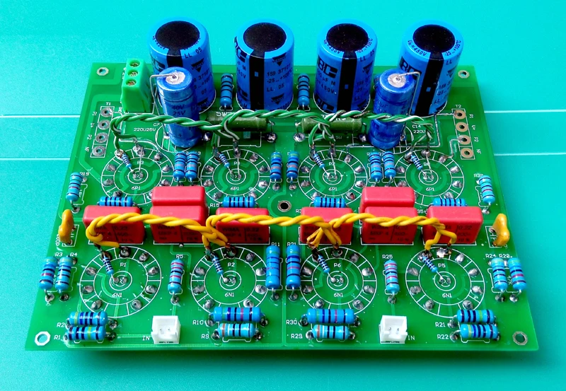 HiFi Audio Tube Amplifier ST-6P1PP Push-Pull Amplifier PCB Circuit Board 2 × 10W Bile Amplifier DIY Assembly Circuit Accessories