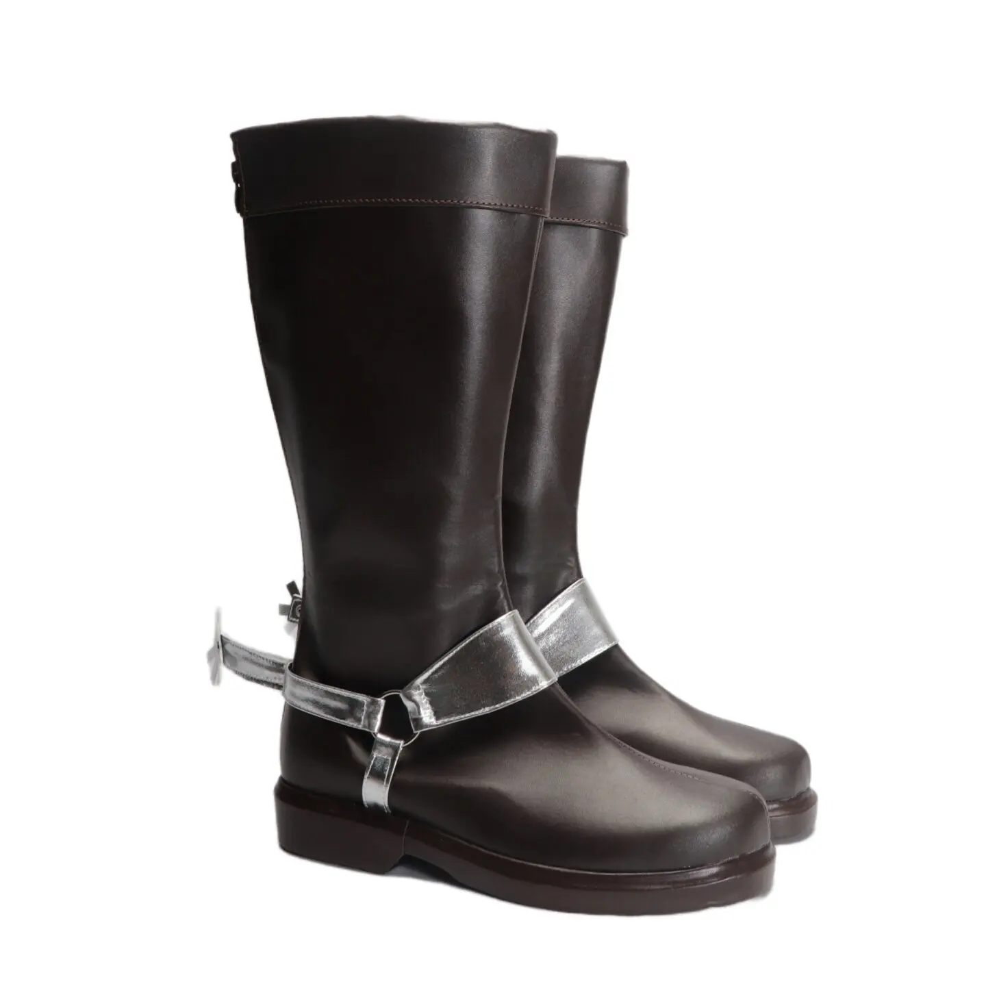 Anime JoJo's Bizarre Adventure Diego Brando Cosplay Shoes Black Short PU Leather Boots For Halloween Carnival