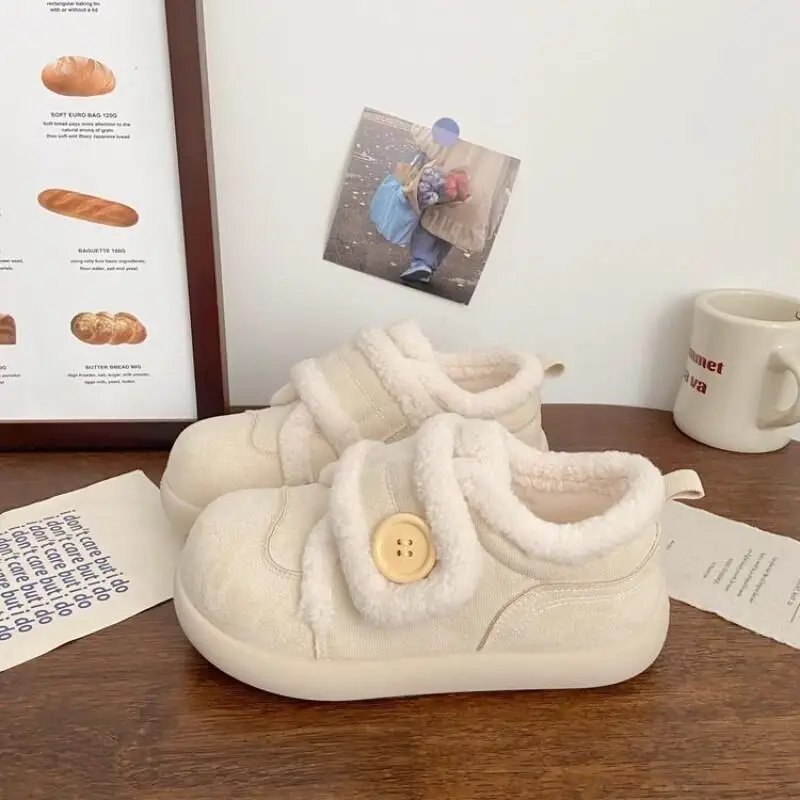 

Hot Kawaii Girl Cotton Shoes Fashion Student Winter Cartoon Casual Fleece-Lined Thicken Keep Warm Comfortable Children's Shoes
