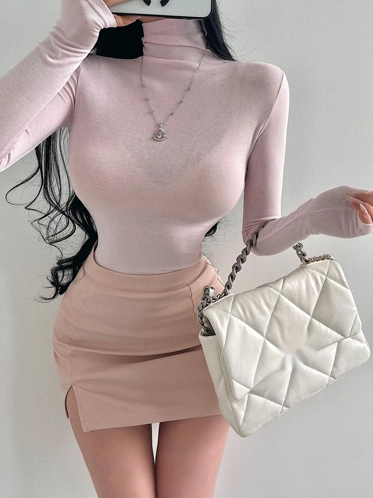 Maturo Puro Desiderio Sexy Vita Alta Fessura Dell'anca Anti-Esposizione Aderente PU Minigonna In Pelle Moda Donne Sexy Minigonne 99JO