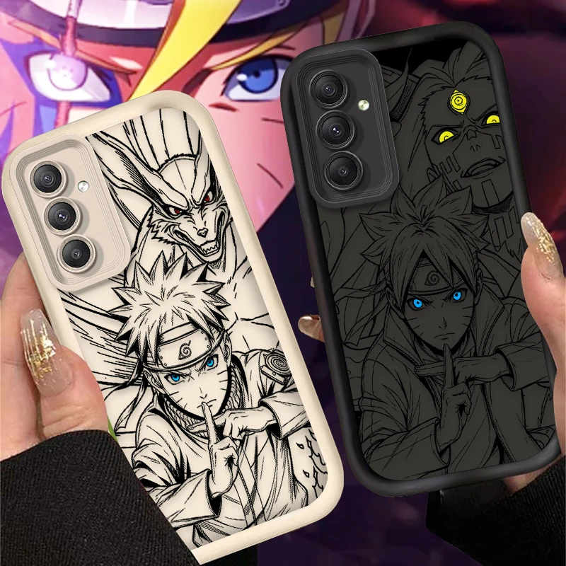 Naruto Kurama Boruto Hand‑Drawn Case For Samsung Galaxy A16 A26 A36 A56 A05 A05S A15 A25 A35 A55 A54 A34 A24 A14A13 A52 A52S A51