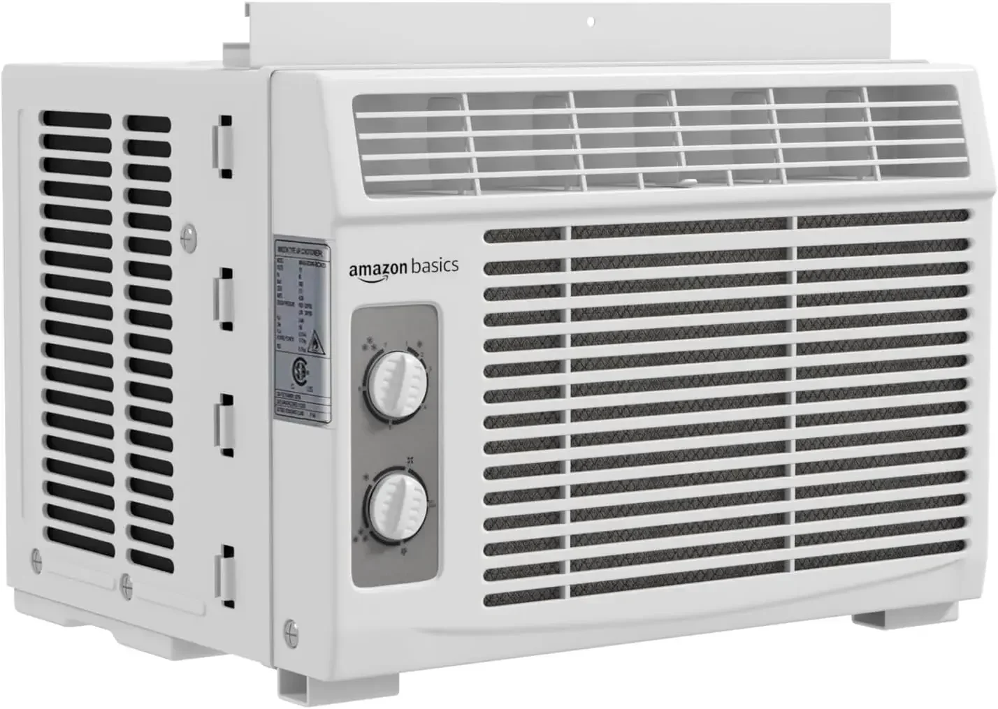 Window Mounted Air Conditioner with Mechanical Control Cools 150 Square Feet 5000 BTU AC Unit White