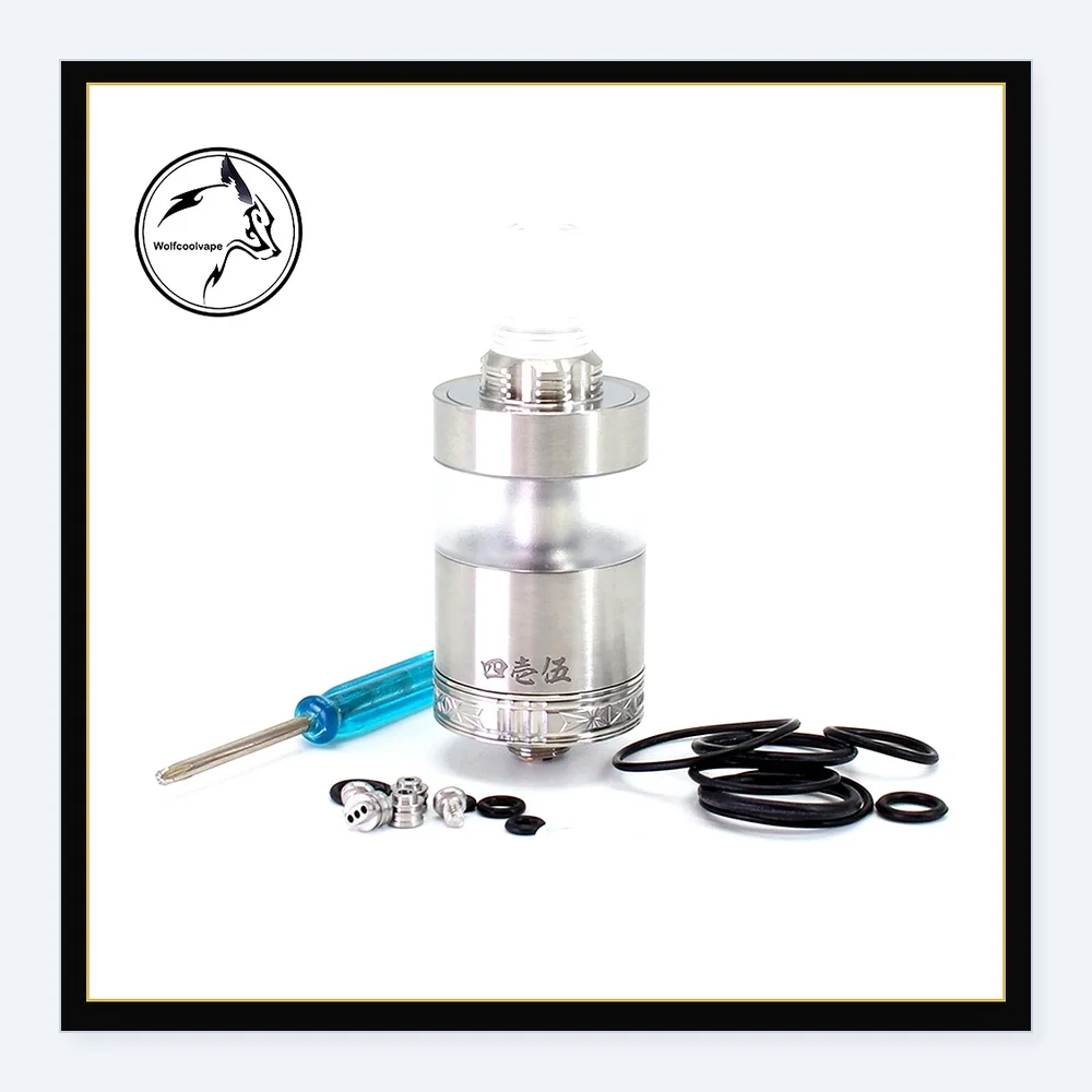 Wolfcoolvape Four One Five Virtuous RTA 22mm Vaporizer Atomizer 3.3ml 316SS Tank for Enhanced Vaping Experience