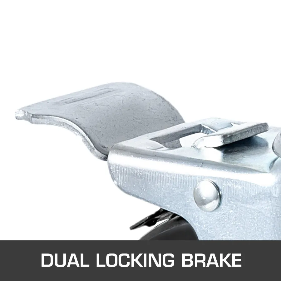 Roues d'échafaudage Baker 4 Pack 5 roues d'échafaudage 1 tige ronde solide roues de 280LBS pour échafaudage roues d'échafaudage en caoutchouc avec