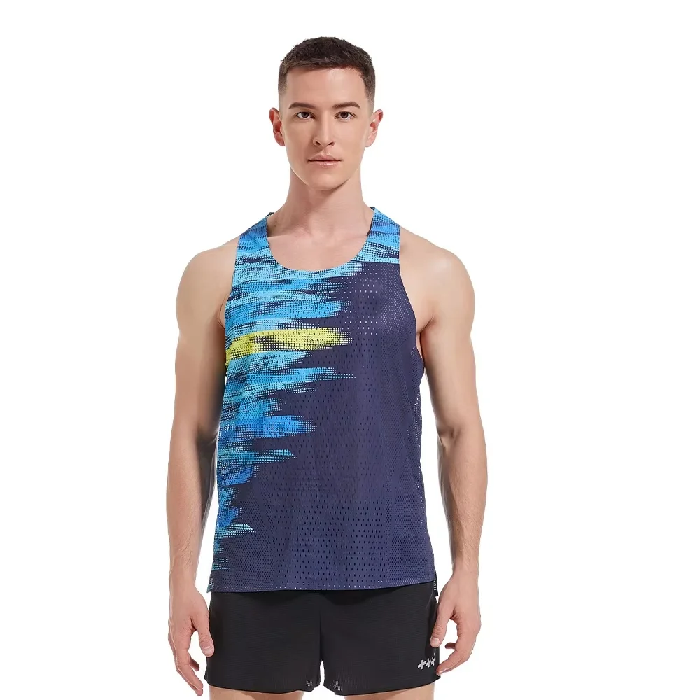 

Men's Sports Vest Marathon Running Sleeveless Quick Drying Vest Ultra Light Track Field Polyester Jersey Breathable Sportswe Top