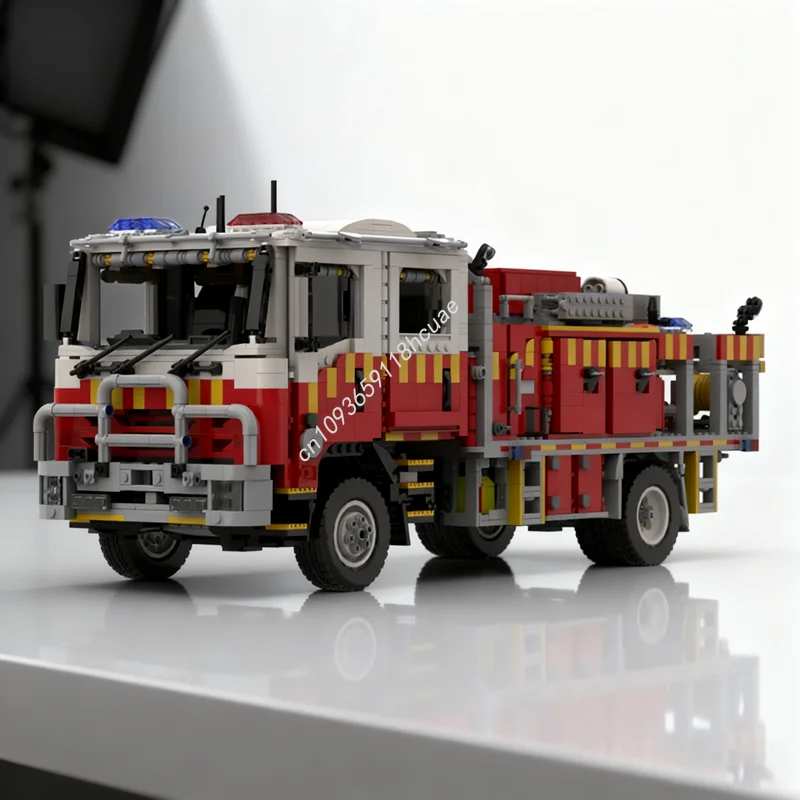 

3701 шт. MOC, австралийский сельский танкер, модель пожарной машины, строительные блоки, игрушки, сборка, креативные рождественские подарки, идея, кирпич для детей
