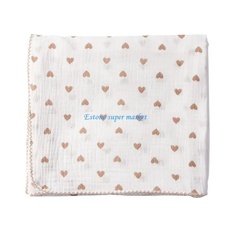 

090B Cotton Baby Receiving Blanket Newborn High Absorbent Swaddles Wrap Breathable
