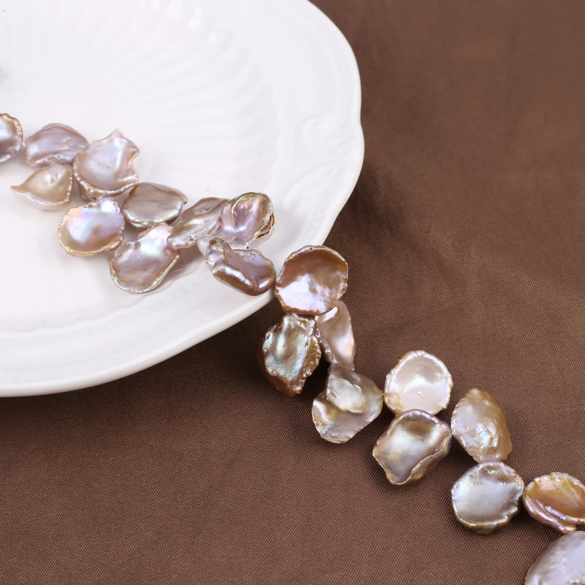 Charm Natural Freshwater Baroque Pearl Petal Shape Purple Beads High Quality Jewelry DIY Necklace Earrings Accessories Gift