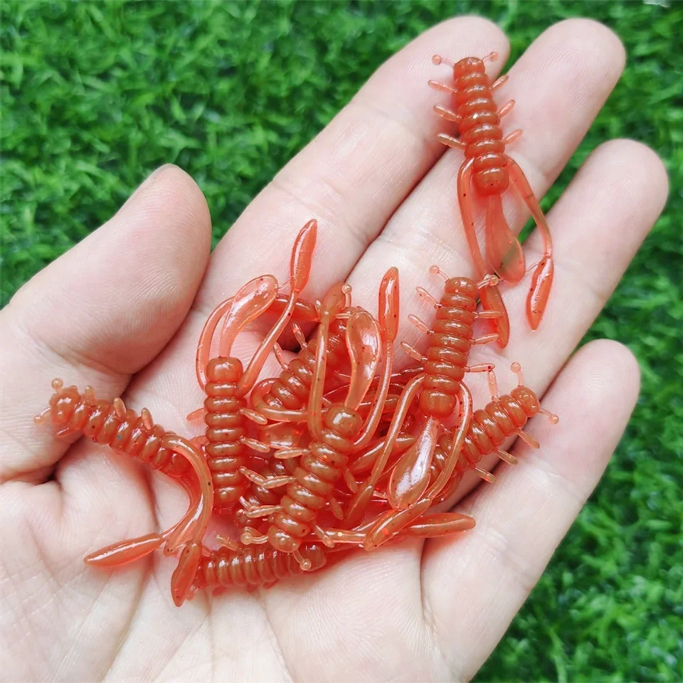 20PCS TPE Mini Wurm Weiche Angeln Lockt Jig Wobbler 0,6g/45mm Silikon Künstliche Köder Bass karpfen Pesca Angelgerät – Detail 5