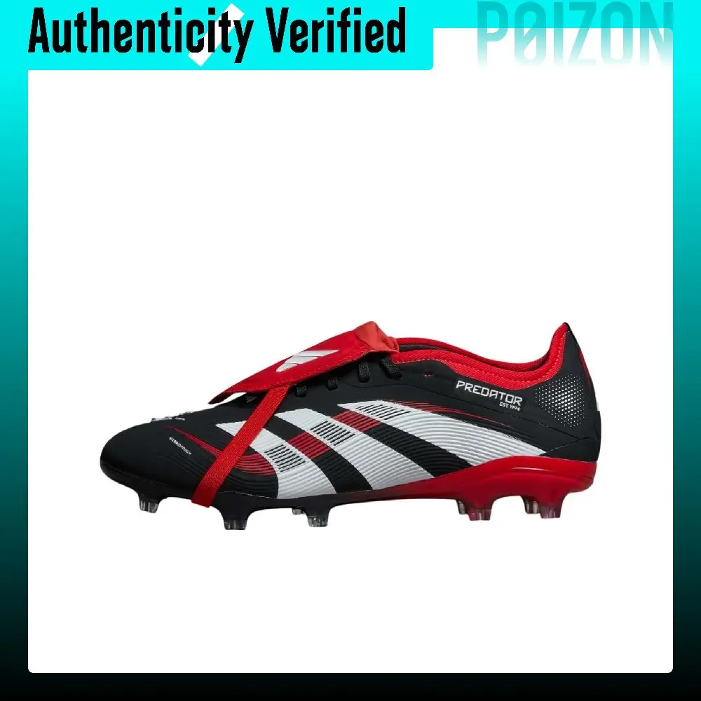 Adidas PREDATOR PRO Soccer Shoes Unisex Low Top Black Red JQ2949