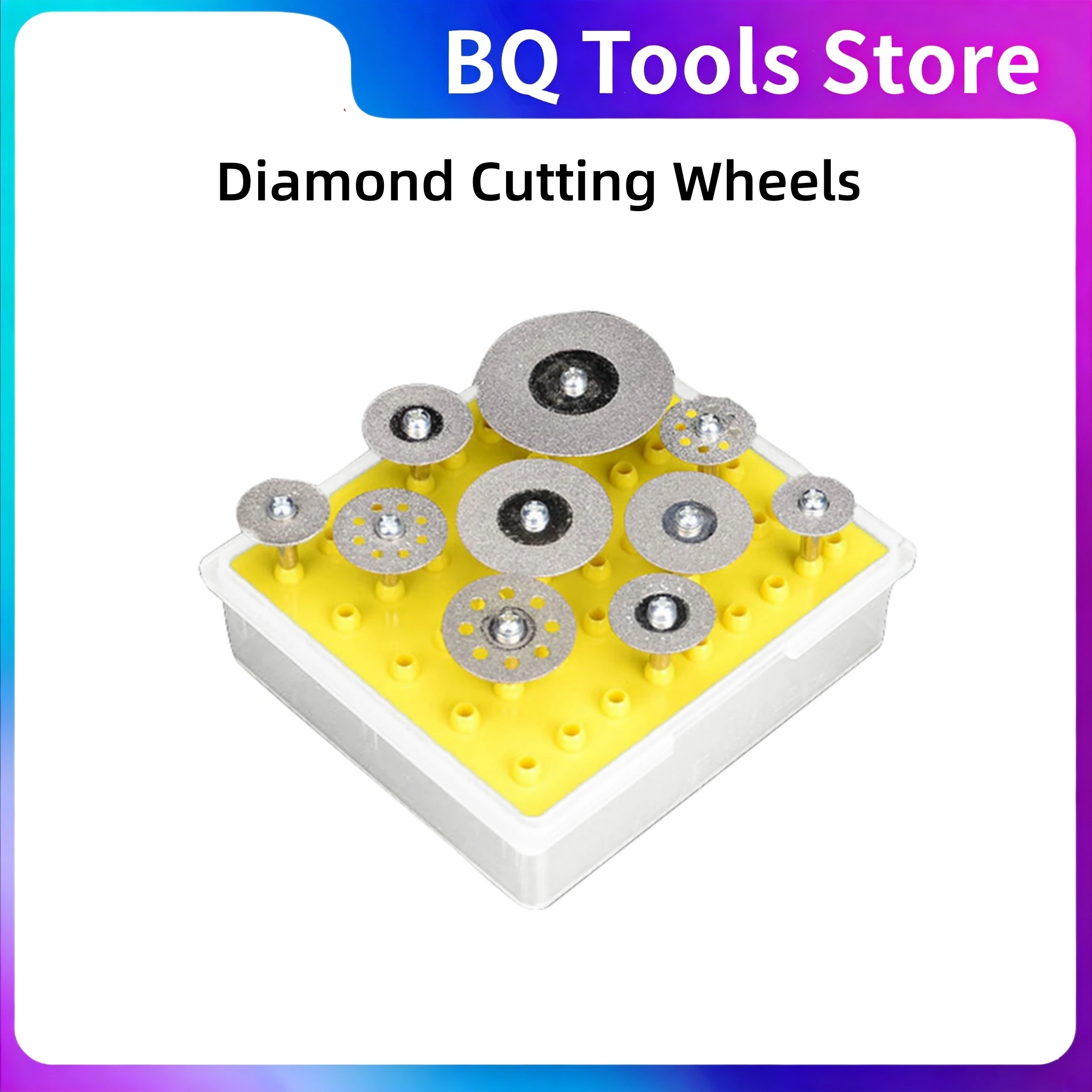 

10Pcs/Set Diamond Cutting Wheels Diamond Cutting Discs Cut-Off Wheel Blades Set Rotary Tool Accessories