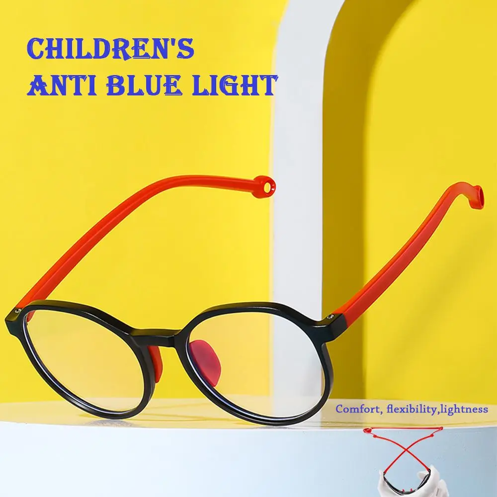 Boys Girls Computer Online Classes Portable Comfortable Eyeglasses Anti-blue Light Ultra Light Frame Kids Glasses