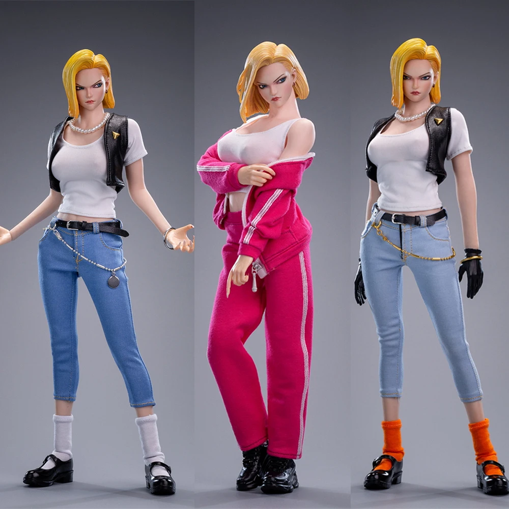 

Cdtoys Cd027 1/6 Android 18 женский солдат тонкий жилет обувь брюки классический аниме косплей костюм комплект подходит для 12 "модели экшн-фигурки