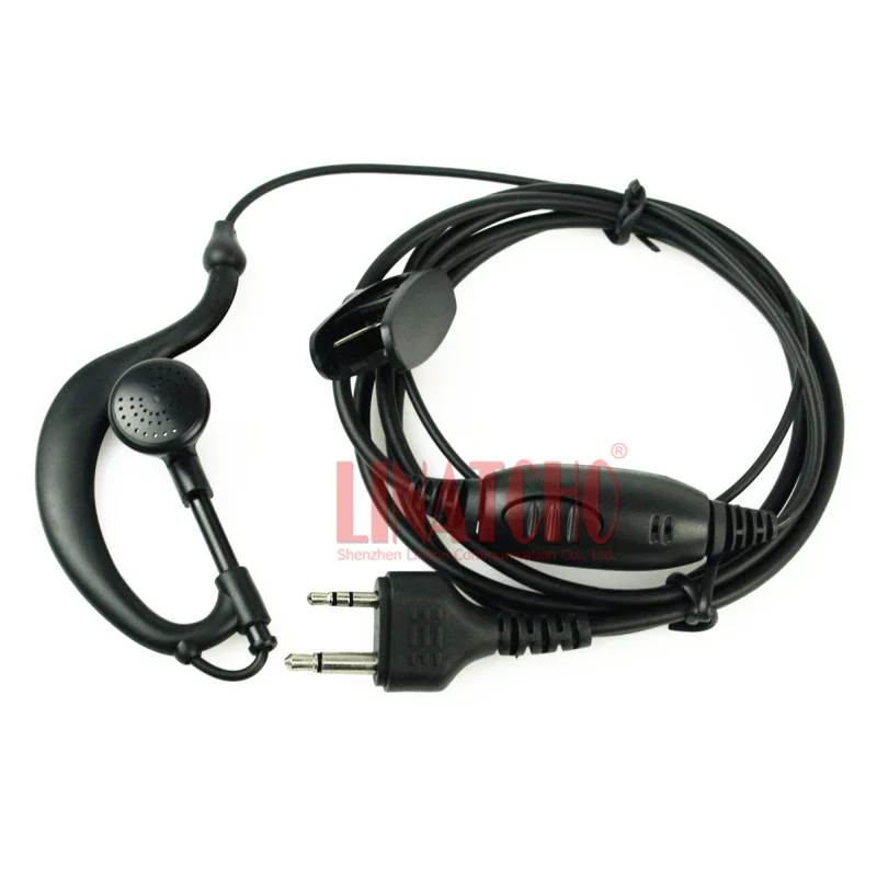 For Midland LXT535 LXT600 GXT300 Radio 2 Pin G Shape Earpiece Midland Headset Mic