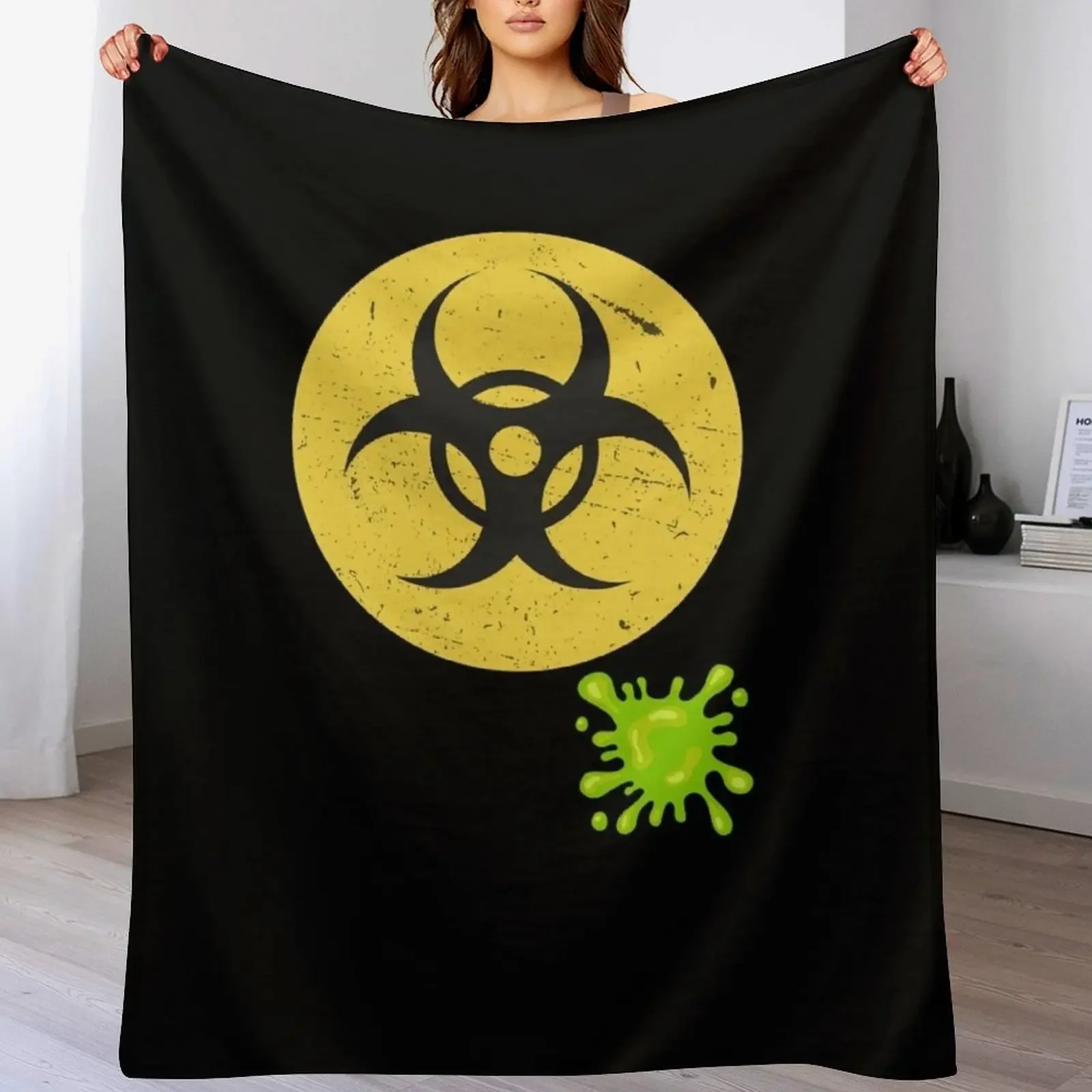 

biohazard toxic Throw Blanket Cozy Home Blanket Gift for Christmas Holiday