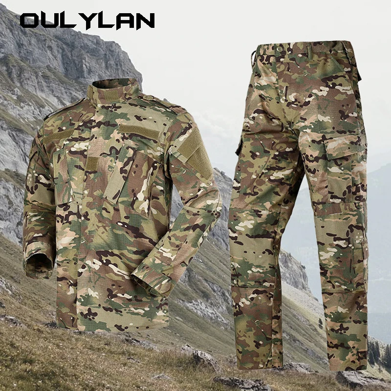 

Men's Sets Outdoor Working Uniform Hiking Clothes Jungle Adventure Uniform Multi Pockets Working Clothes Men's Sets Uniform