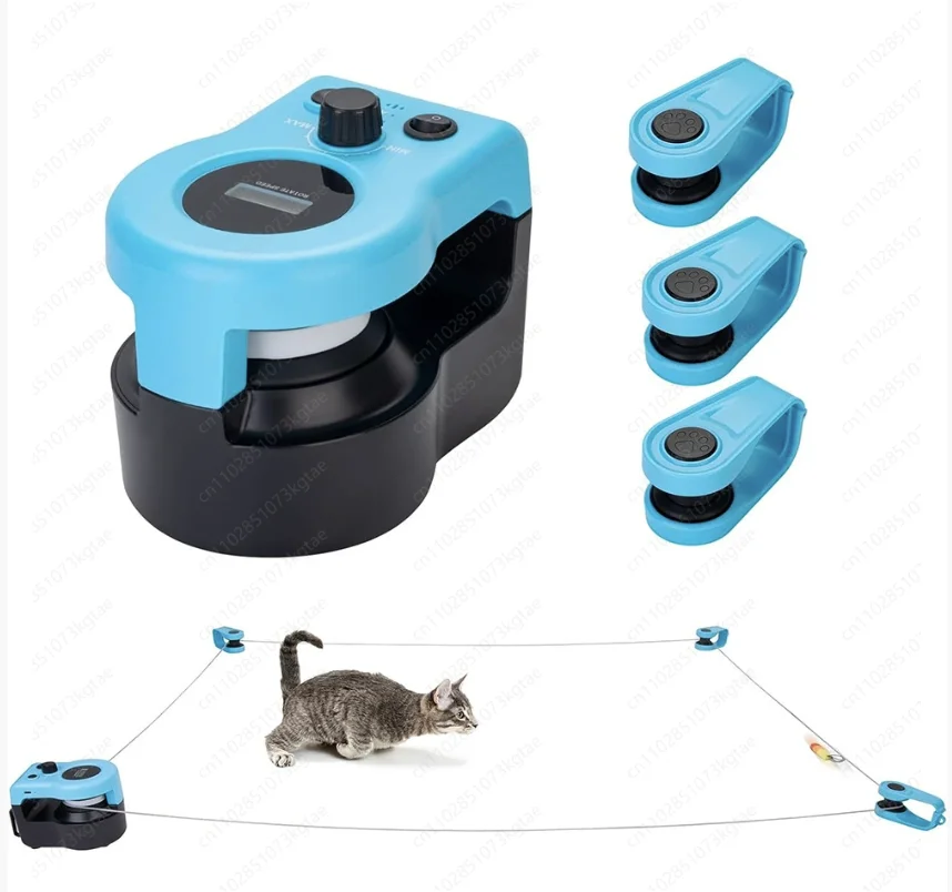 

Electric remote control cat teaser stick feather walking cat toy weight loss sound indoor cat interactive toy