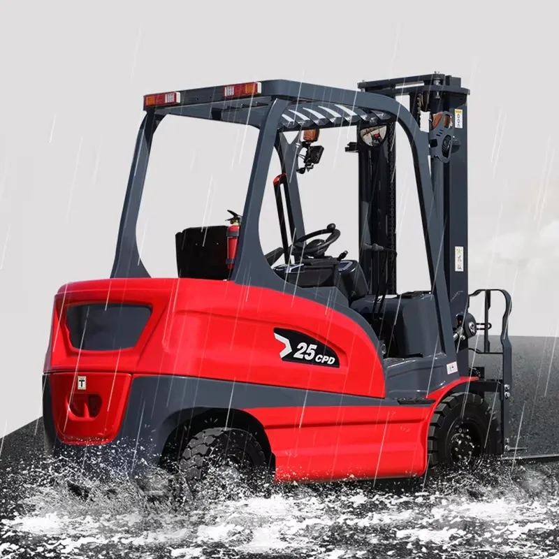 China Small Electric Forklift 2.5 Tons 3 Tons with Side Shift Cab 3 Wheel 4 Wheel Electric Forklift Easy Operation