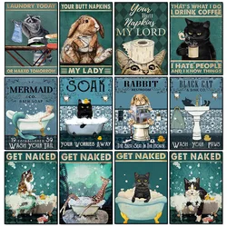 5D Full Diamond Painting Cat Animal Embroidery Rabbit On Clearance Text Mosaic Bathroom DIY Cross Stitch Home Decor New Brand