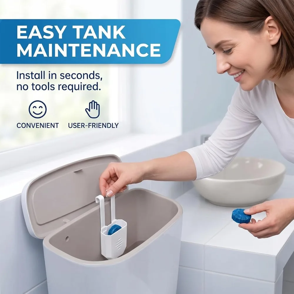 Hanging Type Toilet Tank Cleaning Tablet Holder Easy to Install Plastic Cleaning Tablets Bracket Toilets Bowl Cleaner Carrier