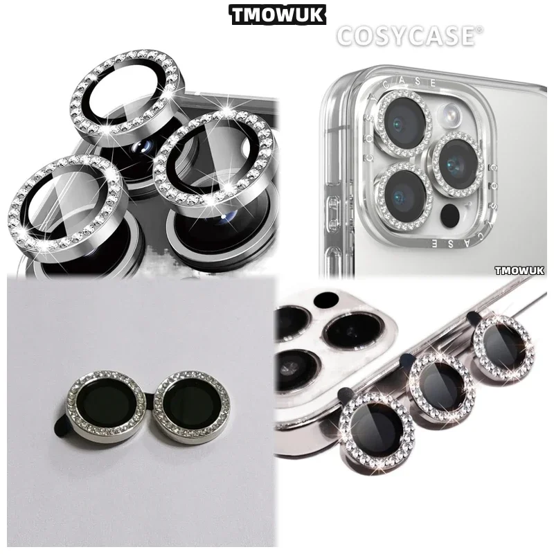 

For IPhone 16 15 14 Pro Max Plus 13 12 11 Pro Max Mini Fashionable Lens Guard With Crystals