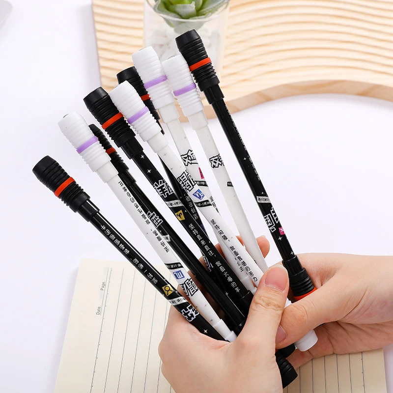 1Pcs Creative Gel Pen Spinning Non Slip Coated Spinning Pen Anti-Skid Random Rolling Pen Office Stationery Kids Toy