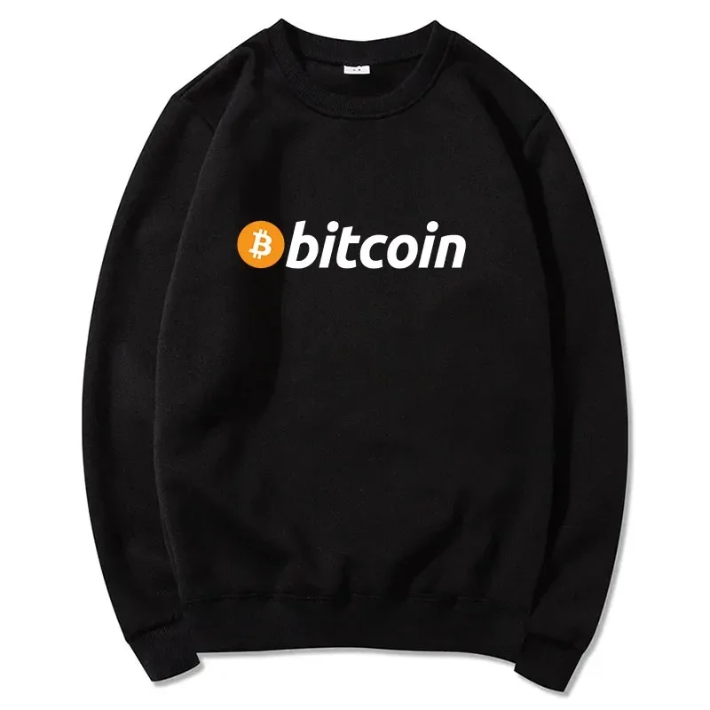 

New Men O-Neck Sweatshirt Comfortable Women Bitcoin Printed Printed Hoodie Fashion Men's Pullover Street Trendy Men's Clothing